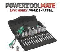 Wera 8100 SA 9 Zyklop Imperial 28 Piece 1/4" Ratchet, Bars & Socket Set,004019