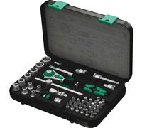 Wera 41 Piece 1/4" Zyklop Speed 8100 SA4 Imperial Socket, Ratchet Bit Set,003535