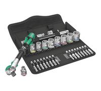Wera 8100 SB 6 Zyklop Speed 3/8" Multifunction Ratchet & Socket Set, Metric, 29pc, 05004046001, Silver