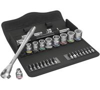 Wera 004047 Metric 29 Piece 3/8" Metal Zyklop Push Ratchet & Socket Set,8100 SB7