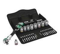Wera 05004046001 8100 SB 6 Zyklop Speed Ratchet Set, 3/8" Drive, M...