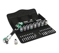 Wera 8100 SB 9 Zyklop Speed Multi-function Ratchet, Socket & Bit Set, 3/8" Drive, Imperial, 29pc, 05004049001