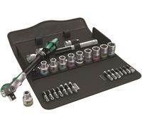 Wera 8100 SC 6 Zyklop Speed 1/2" Ratchet & Metric Socket 28 Piece Set