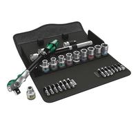 Wera 8100 SC 6 Zyklop Speed 1/2" Ratchet & Metric Socket 28 Piece Set