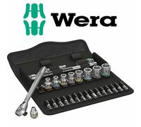 Wera 8100 Zyklop SA8 Metal-Switch Slim Ratchet & Metric Socket Set - 1/4" Drive