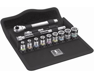 WERA 8100SA12HF 13 Pc Zyklop Hold Function Switch 1/4″ Ratchet Socket Set,003756