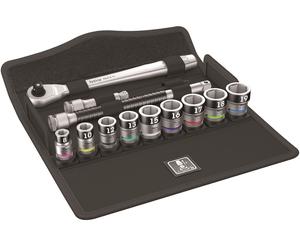 WERA 8100SBHF1 13 Pce Zyklop Hold Function Switch 3/8″ Ratchet Socket Set,003785