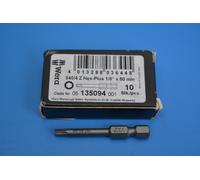 WERA 840/4 Z Hex Plus 1/8", 50mm Screwdriver Bits 1/4" Hex Drive, Select 5 or 10