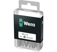 Wera 851/1Z PH SB Tough DIY Phillips Screwdriver Bits PH2 25mm Pack of 10