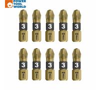 Wera 855/1 BTH Pozidriv 25mm Extra Hard BiTorsion PZ3 Bits x10 Pcs