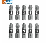 Wera 855/1 BTZ Pozidriv 25mm Extra Tough BiTorsion PZ3 Bits x10 Pcs