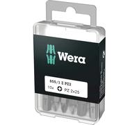 Wera 855/1Z SB Extra Tough Pozi Screwdriver Bits PZ2 25mm Pack of 10