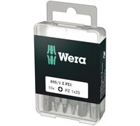Wera 855/1Z PZ SB Extra Tough Pozi Screwdriver Bits PZ1 25mm Pack of 10