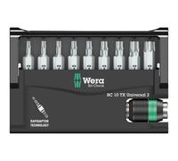 Wera 8667-9/Z Rapidaptor Bit Holder with Torx Bits, 10-Pce Set