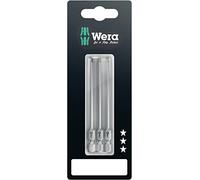 Wera 867/4Z 3 Pack Torx 89mm Screwdriver Bits,Tx10-Tx30