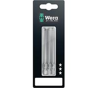 Wera 867/4Z 3 Pack Torx 89mm Screwdriver Bits,Tx10-Tx30