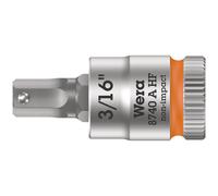 Wera 05003386001 8740 A HF Zyklop bit socket with holding function, 1/4" drive, 3/16" x 28 mm