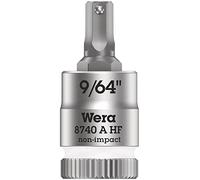 Wera 8740 A HF Zyklop In-Hex-Plus holding function bit socket, 1/4" drive, 9/64"x28mm, 05003384001
