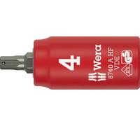 Wera 8740 A VDE HF Zyklop Insulated Sockets 1/4" Drive with Retain Function for Hex Sockets, 4 x 45 mm