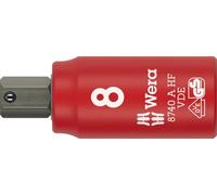 Wera 8740 A VDE HF Zyklop Insulated Sockets 1/4" Drive with Retain Function for Hex Sockets, 8 x 47 mm