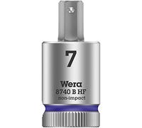 Wera 8740 B HF Zyklop In-Hex-Plus holding function bit socket, 3/8" drive, 7x38.5mm, 05003037001