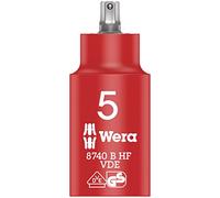 Wera 8740 B VDE HF Zyklop Bit Socket Insulated HF 3/8" Drive 5x55mm