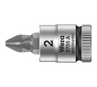 Wera 05003354001 8755 A Pozidriv Zyklop Bit Socket 1/4" PZ 2 x 28mm