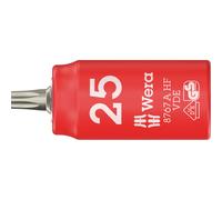 Wera 05005923001 8767 A VDE HF TORX Zyklop Bit socket, insulated, with 1/4" drive, with holding function, TX 25 x 36 mm