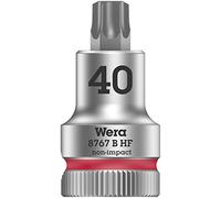 Wera 8767 B HF TORX® Zyklop holding function bit socket, 3/8" drive, TX 40x35mm, 05003068001 , Red