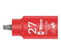 Wera 05004922001 8767 B VDE HF TORX® Zyklop bit socket, insulated, with holding function, 3/8" drive, TX 27 x 55 mm