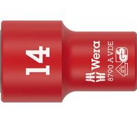 Wera 05005940001 8790 A VDE Zyklop Socket, insulated, with 1/4" drive, 14 x 41 mm