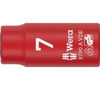 Wera 05005934001 8790 A VDE Zyklop Socket, insulated, with 1/4" drive, 7 x 41 mm
