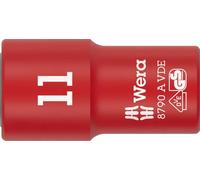 Wera 05005937001 8790 A VDE Zyklop Socket, insulated, with 1/4" drive, 11 x 41 mm