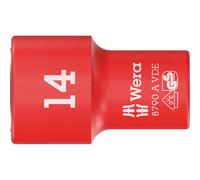Wera 05005940001 8790 A VDE Zyklop Socket, insulated, with 1/4" drive, 14 x 41 mm