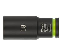 Wera 8790 B Impaktor Deep Socket with 3/8" Drive, 18 mm - 05005559001
