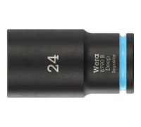 Wera 8790 B Impaktor Deep Socket with 3/8" Drive, 24 mm - 05005563001