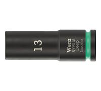 Wera 05005554001 8790 B Impaktor Deep Socket with 3/8" drive, 13 x 63 mm