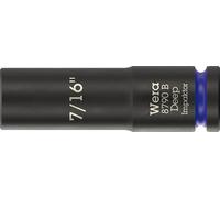 Wera 05005567001 8790 B Impaktor Deep Socket with 3/8" drive, 7/16" x 63 mm
