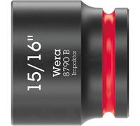 Wera 8790 B Zyklop 3/8" Drive Hexagon Impaktor Socket Imperial 3/8" 7/8"