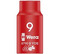 Wera 8790 B Zyklop Vde 3/8 Drive Socket, 9 x 46 mm, 05004953001, Red and Yellow, 9