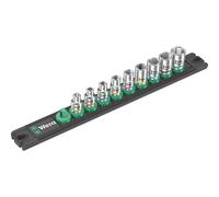 Wera 9 Piece 8790 A4 Zyklop Magnetic Socket Rail Set 1/4"