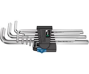 Wera 9 Piece Christmas Hex-Plus HF 1 Allen Key Set Metric Frame Chrome 950/9