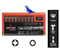Wera Bit-Check 10 Impaktor 3 TriTorsion Long Life bit set for all impact drills, with Impaktor holder, PZ/TX, 10PC, 05057683001
