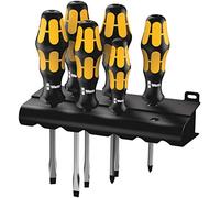 Wera 932 S/6 Kraftform Chiseldriver screwdriver set and rack, Phillips/Slotted, 6pc, 05018282001