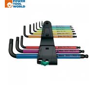 Wera 950 Spkl,9 Sm N Multicolor L-Key Set, Metric, Blacklaser, 9 Pieces - 5073593001