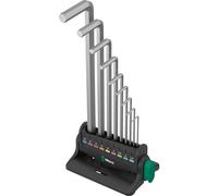 Wera 05022102001 950/9 Hex-Plus 8, L-key set, metric, chrome-plated