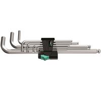 Wera L-Key Set 950/9 Hex-Plus – 9-piece Chrome-plated Ball-end (One Size, Metallic)