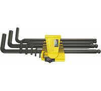 Wera 05022171001 Hex-Plus Hex Key Set 950 PKL/9 SZ N High Torque with Ball-end, Imperial BlackLaser, 5/64-inch-3/8-inch, 9-Piece