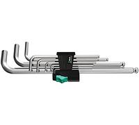 Wera L-Key Set 950/9 Hex-Plus – 9-piece Chrome-plated Ball-end (One Size, Metallic)