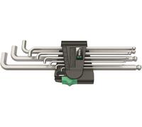 Wera 950/9 Hex-Plus 4 L-Key Set Chrome Plated Metric 9 Pieces 05073594001